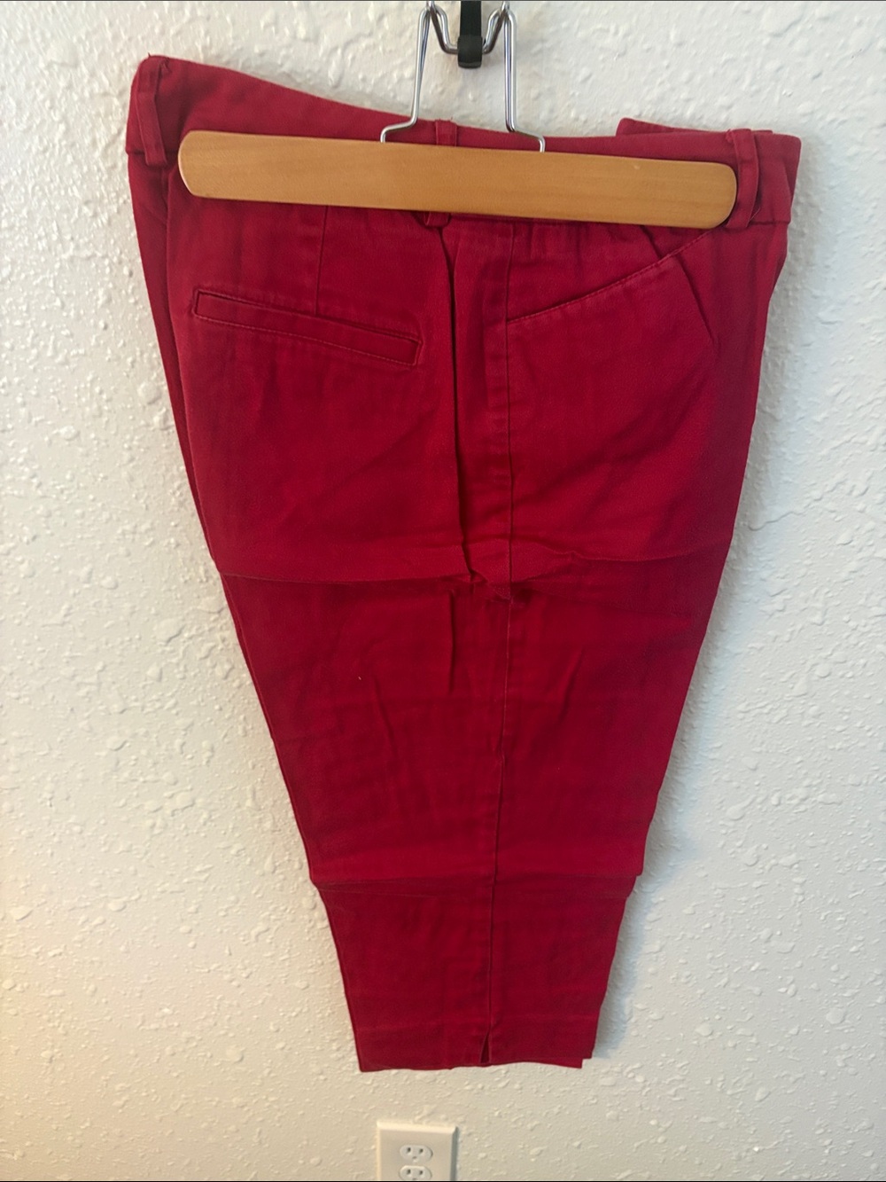 St. John's Bay Women's Straight Leg Jeans in Deep Red